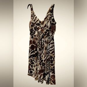 Evan Picone chiffon animal print dress